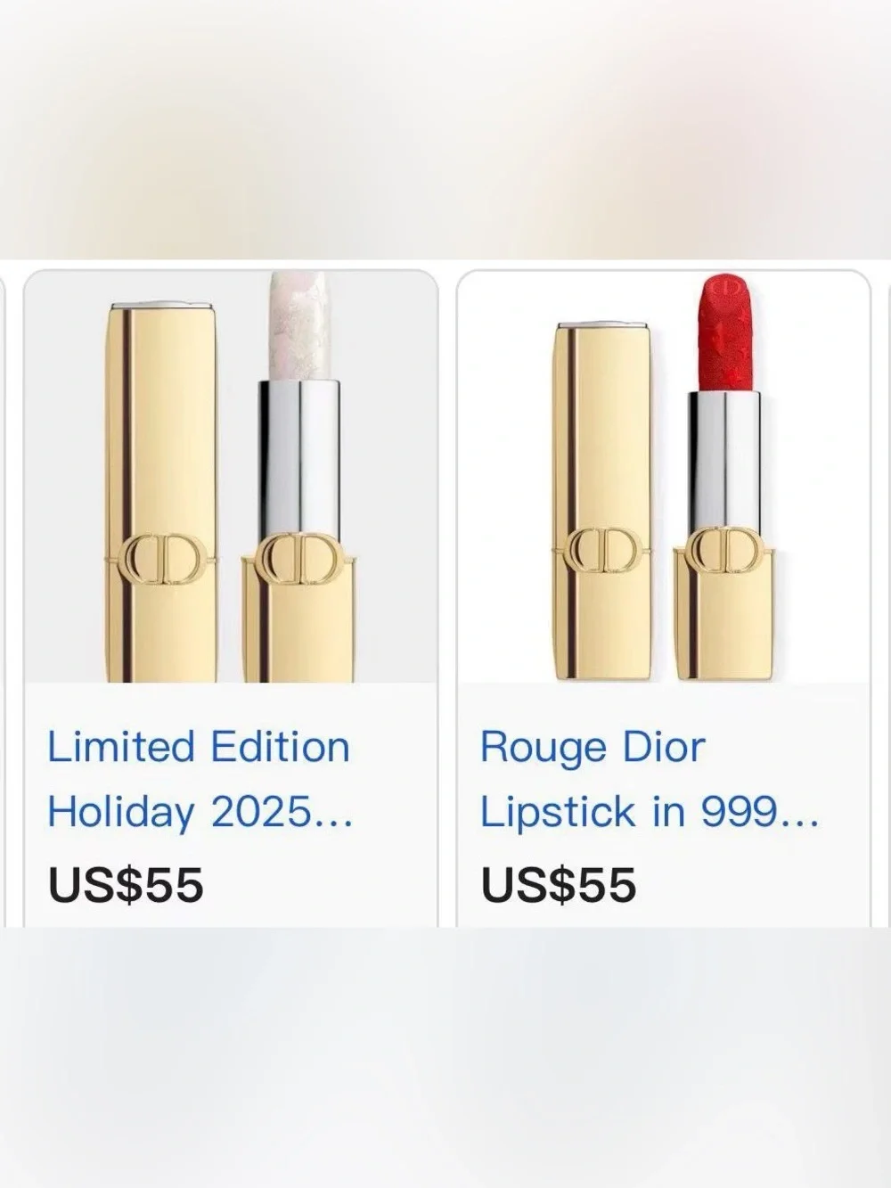 NEW Limited Edition Dior Rouge Snake Year Deluxe Sample Set